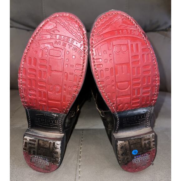 Bed Stu Black Womens Cobbler Series Heeled Tall Boots Leather Rustic 8 - Picture 13 of 15